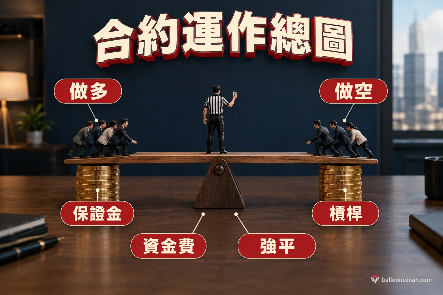 加密貨幣永續合約運作概念圖