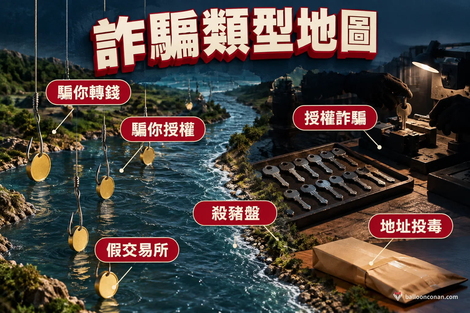 虛擬貨幣詐騙分成騙你轉錢與騙你交出權限兩大類