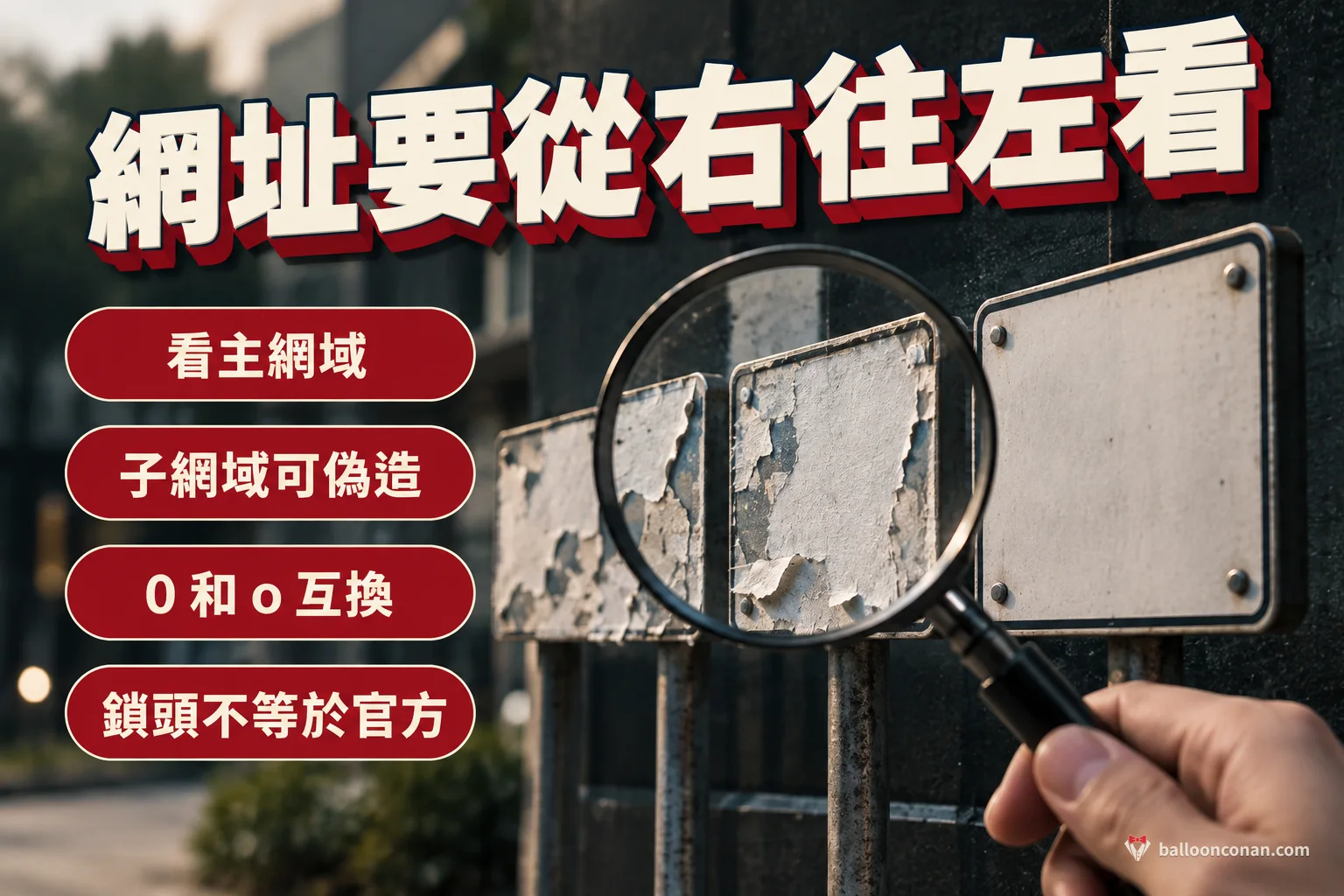 辨識假交易所網址要從右往左看主網域