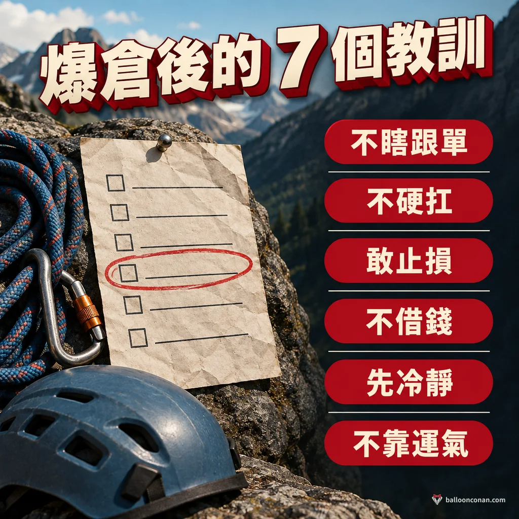 合約大賠後整理的 7 個交易教訓清單