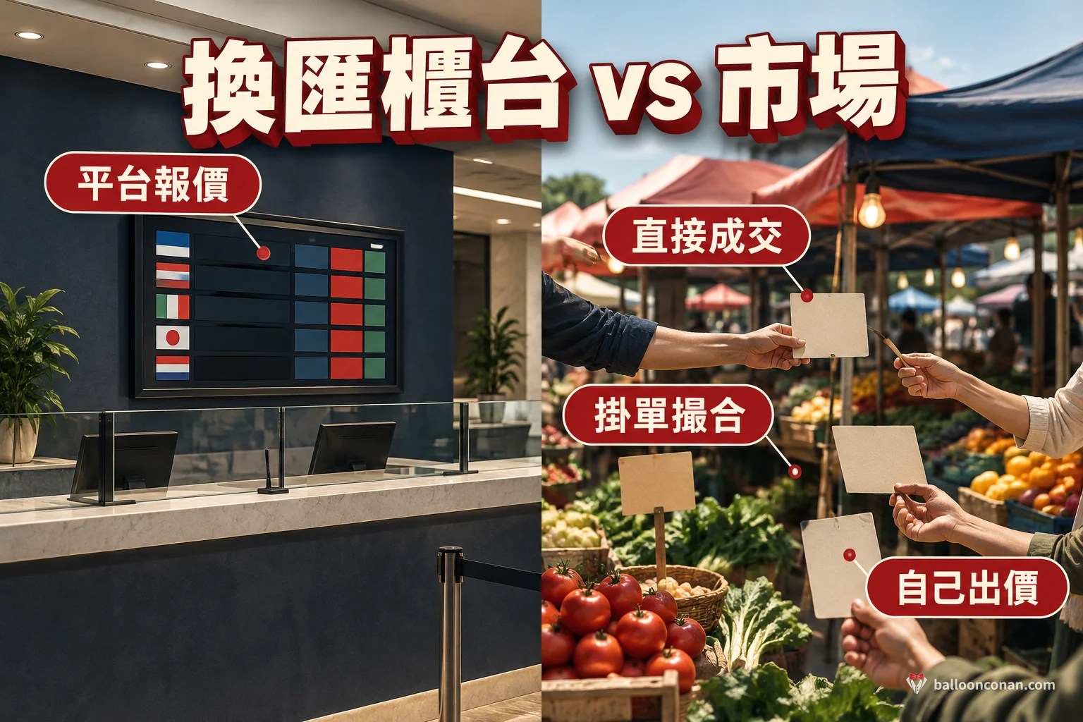 MaiCoin 報價成交與 撮合交易的比喻圖