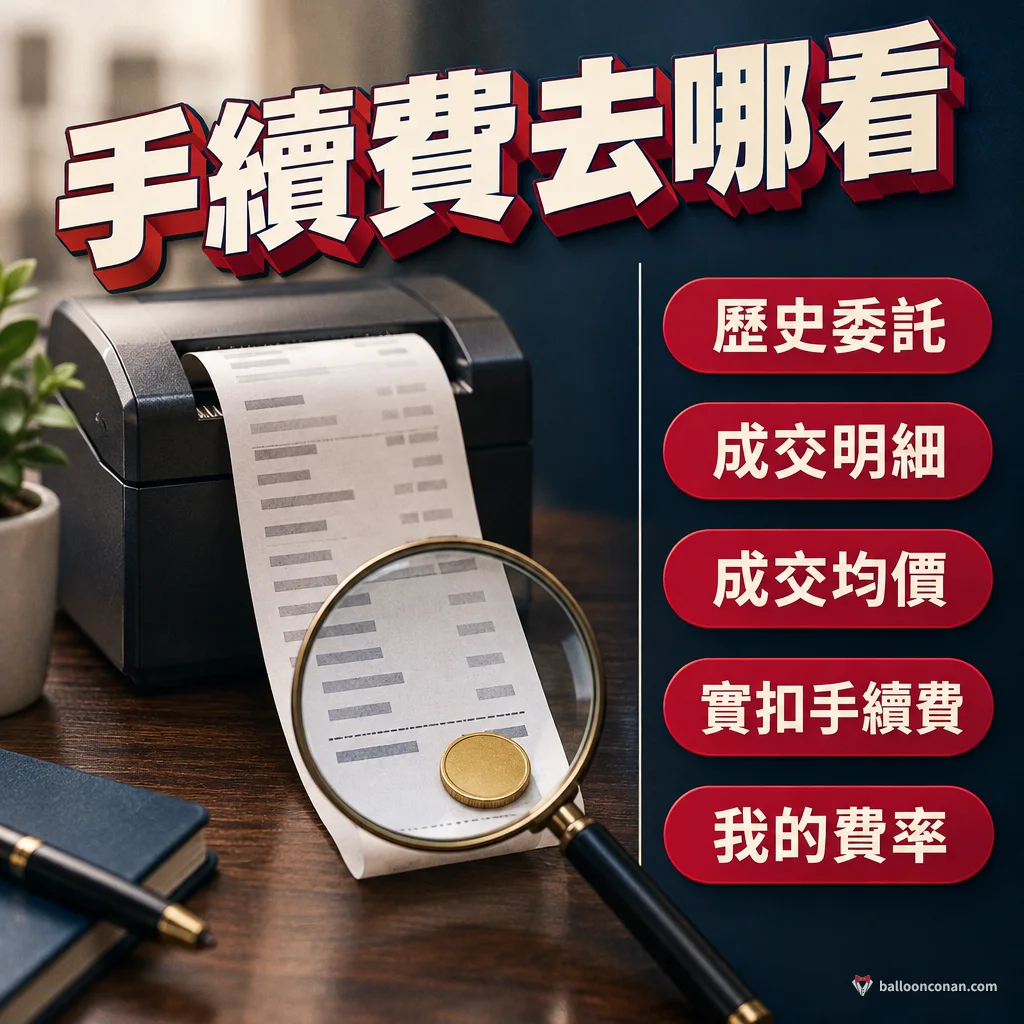 查看 成交明細與實際手續費的檢查清單