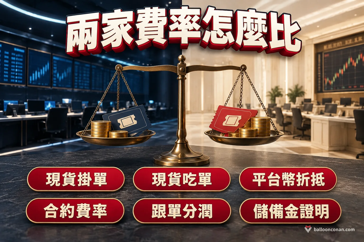 兩家交易所在現貨、合約費率、平台幣折抵與儲備金證明的比較
