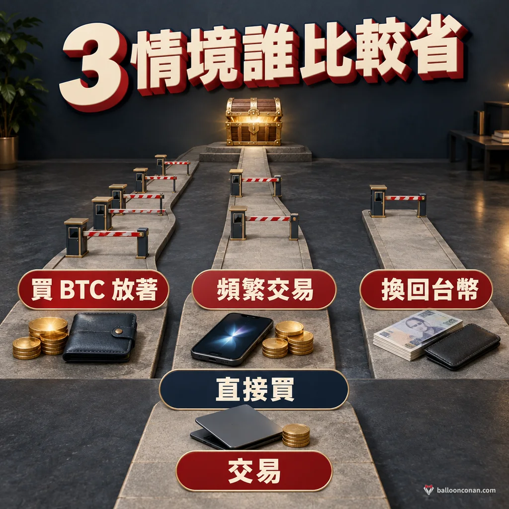 三種使用情境下 與 手續費比較