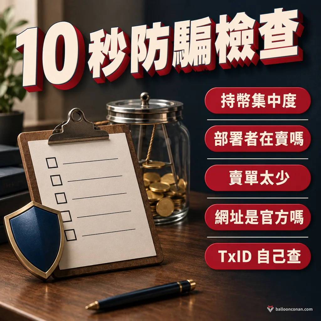 用鏈上數據辨識詐騙的 10 秒自我檢查清單