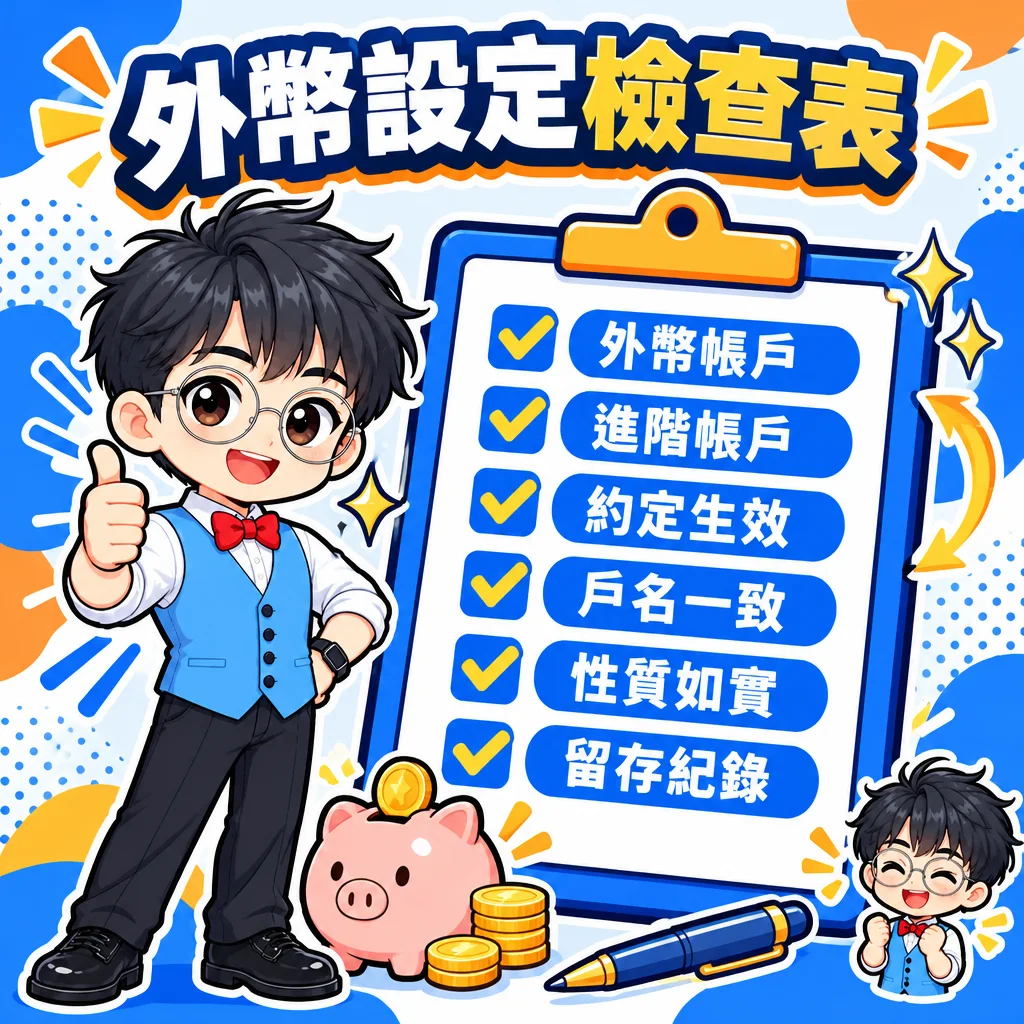 Bank 外幣帳戶電匯前的設定檢查清單
