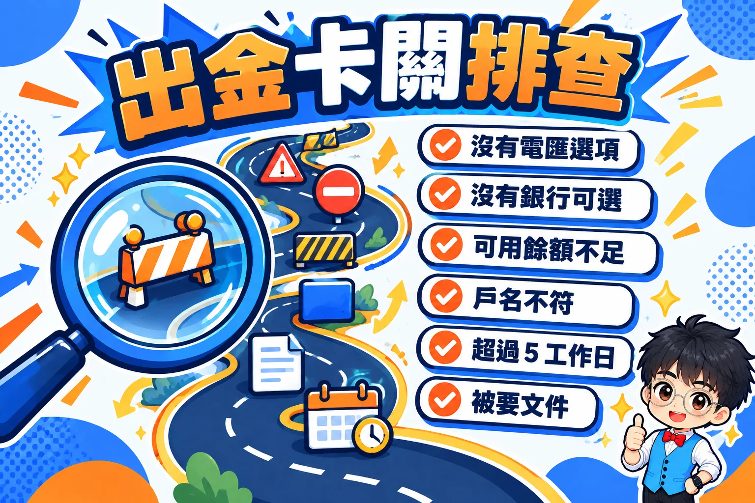 美元出金常見卡關症狀與處理方式排查表
